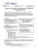 NYSDOH: Guidance for Cleaning and Disinfection for COVID-19 for Houses of Worship