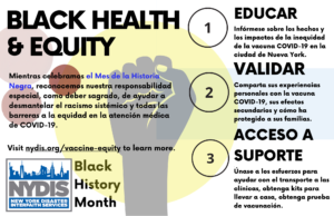 Black History Month/ COVID19 Newsletter insert_Spanish