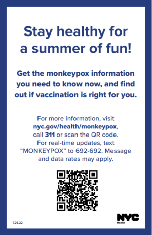 Monkeypox Outbreak Palm Card