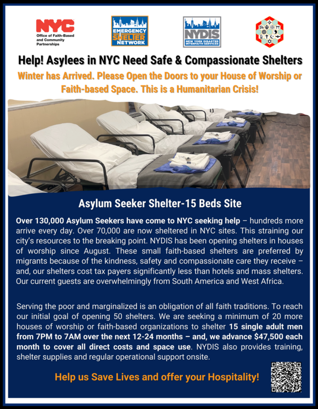 Asylum Seeker Shelter Services | New York Disaster Interfaith Services